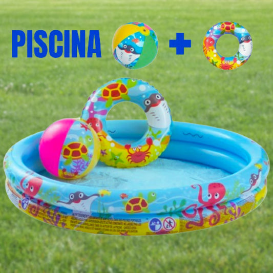 Piscina con Aro y Pelota 1.22mt x 20cm